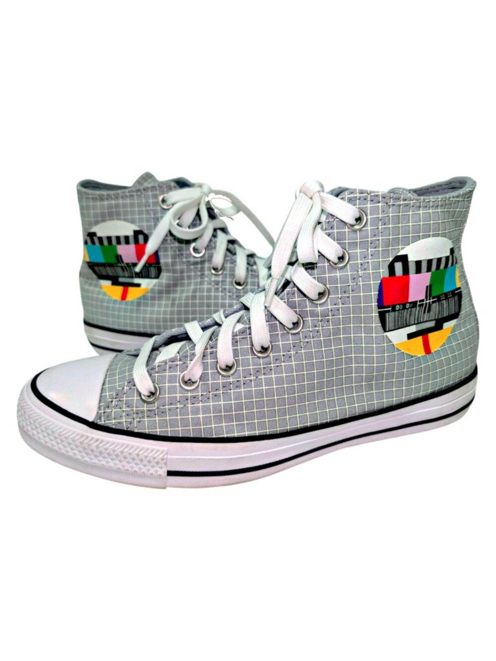 Converse Chuck Taylor All Star High Color Grid Smoke Gray Men’s Shoes Size 8